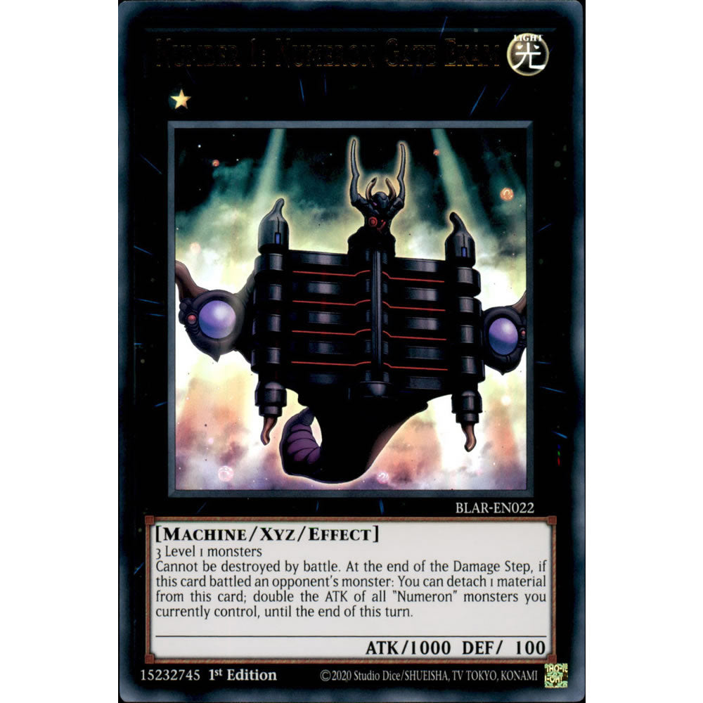 Number 1: Numeron Gate Ekam BLAR-EN022 Yu-Gi-Oh! Card from the Battles of Legend: Armageddon Set