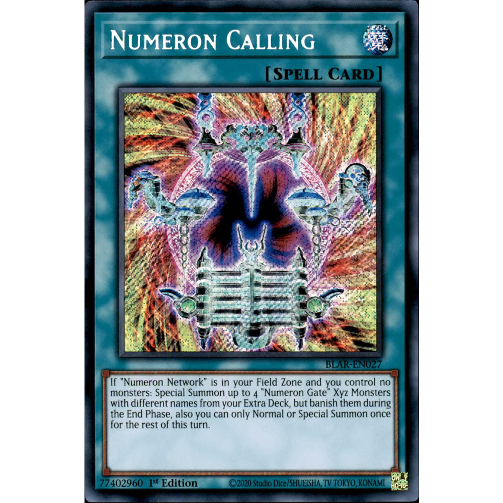 Numeron Calling BLAR-EN027 Yu-Gi-Oh! Card from the Battles of Legend: Armageddon Set