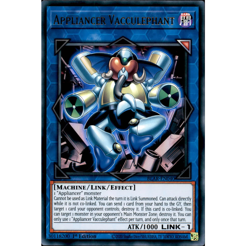 Appliancer Vacculephant BLAR-EN040 Yu-Gi-Oh! Card from the Battles of Legend: Armageddon Set