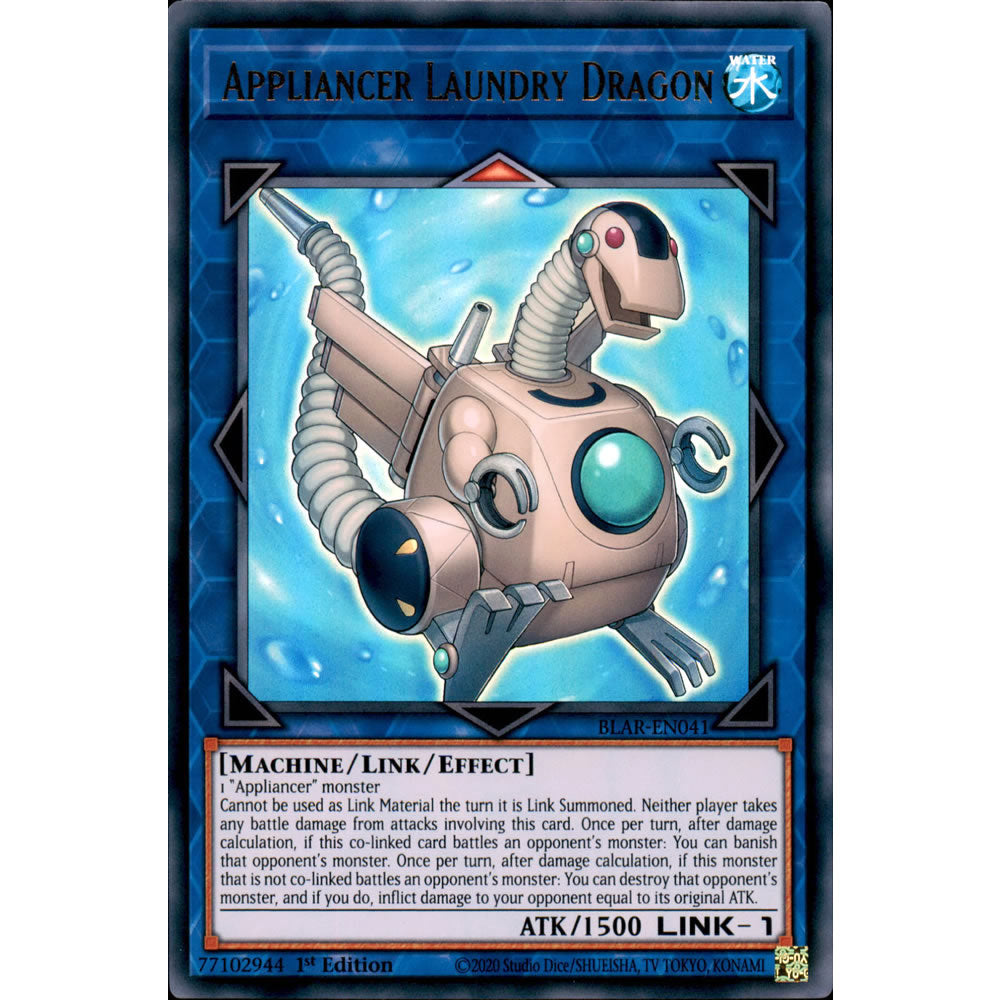 Appliancer Laundry Dragon BLAR-EN041 Yu-Gi-Oh! Card from the Battles of Legend: Armageddon Set