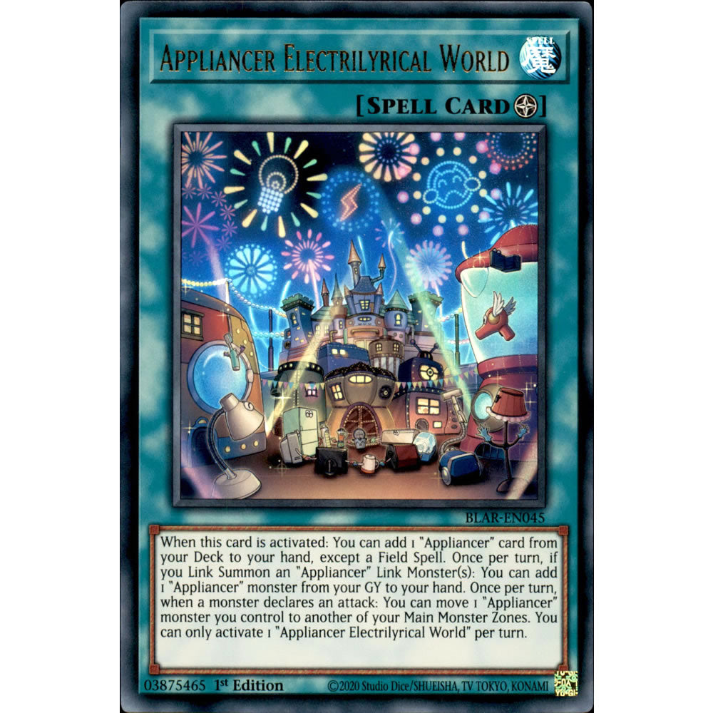 Appliancer Electrilyrical World BLAR-EN045 Yu-Gi-Oh! Card from the Battles of Legend: Armageddon Set