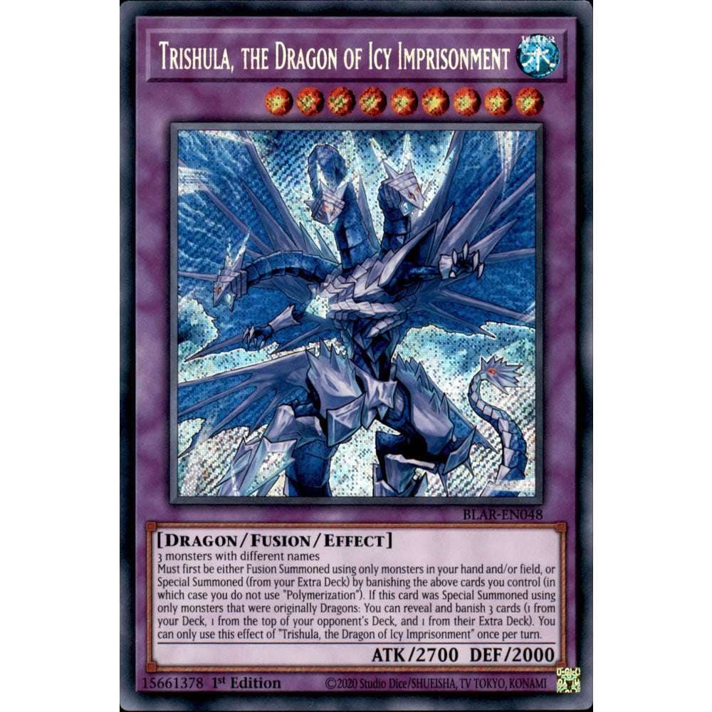 Trishula, the Dragon of Icy Imprisonment BLAR-EN048 Yu-Gi-Oh! Card from the Battles of Legend: Armageddon Set