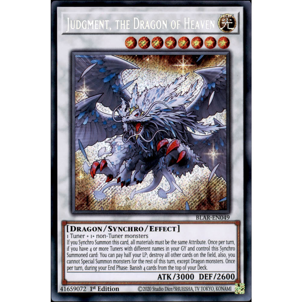 Judgment, the Dragon of Heaven BLAR-EN049 Yu-Gi-Oh! Card from the Battles of Legend: Armageddon Set