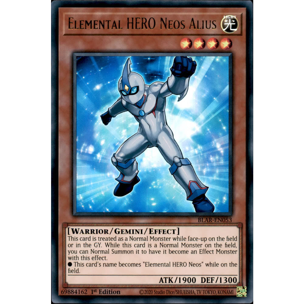 Elemental HERO Neos Alius BLAR-EN053 Yu-Gi-Oh! Card from the Battles of Legend: Armageddon Set