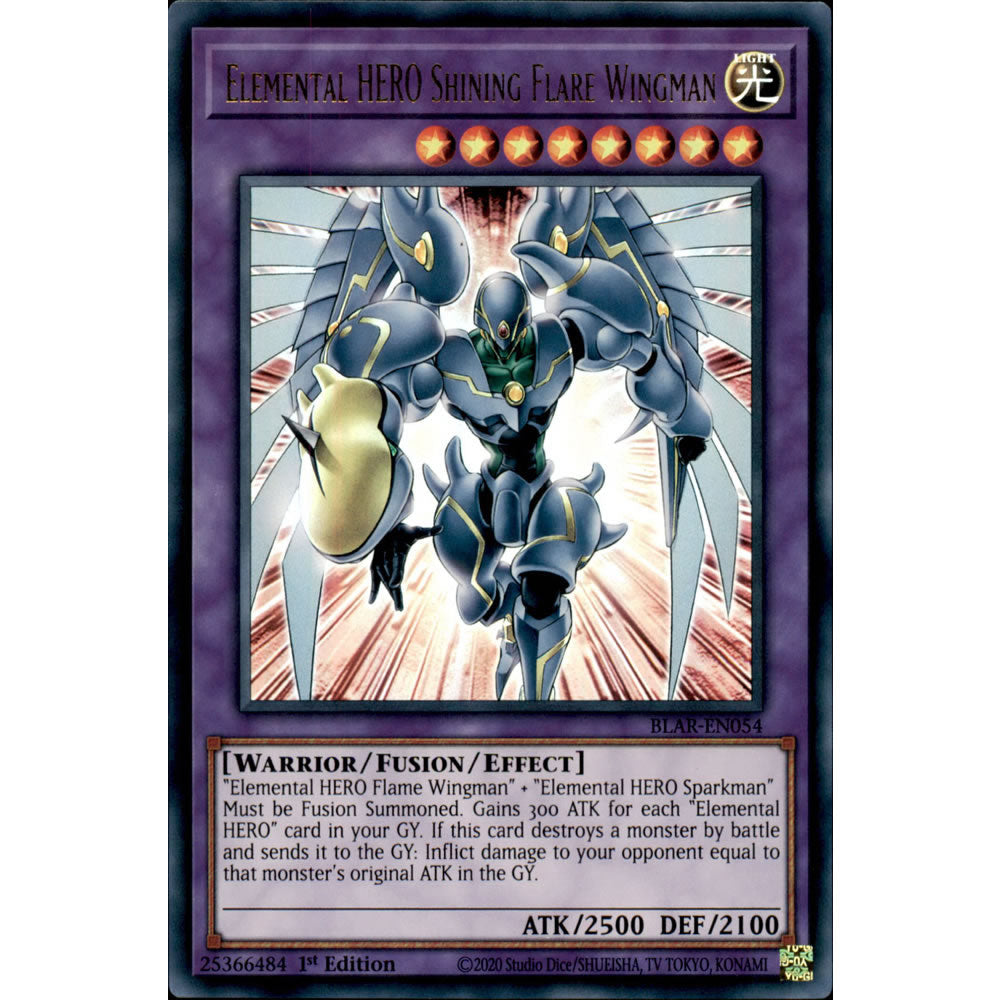 Elemental HERO Shining Flare Wingman BLAR-EN054 Yu-Gi-Oh! Card from the Battles of Legend: Armageddon Set