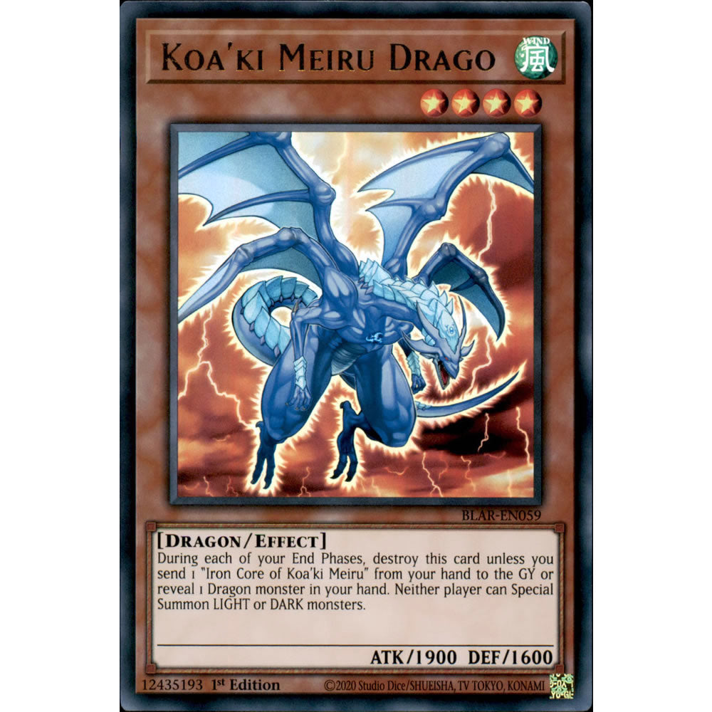 Koa'ki Meiru Drago BLAR-EN059 Yu-Gi-Oh! Card from the Battles of Legend: Armageddon Set