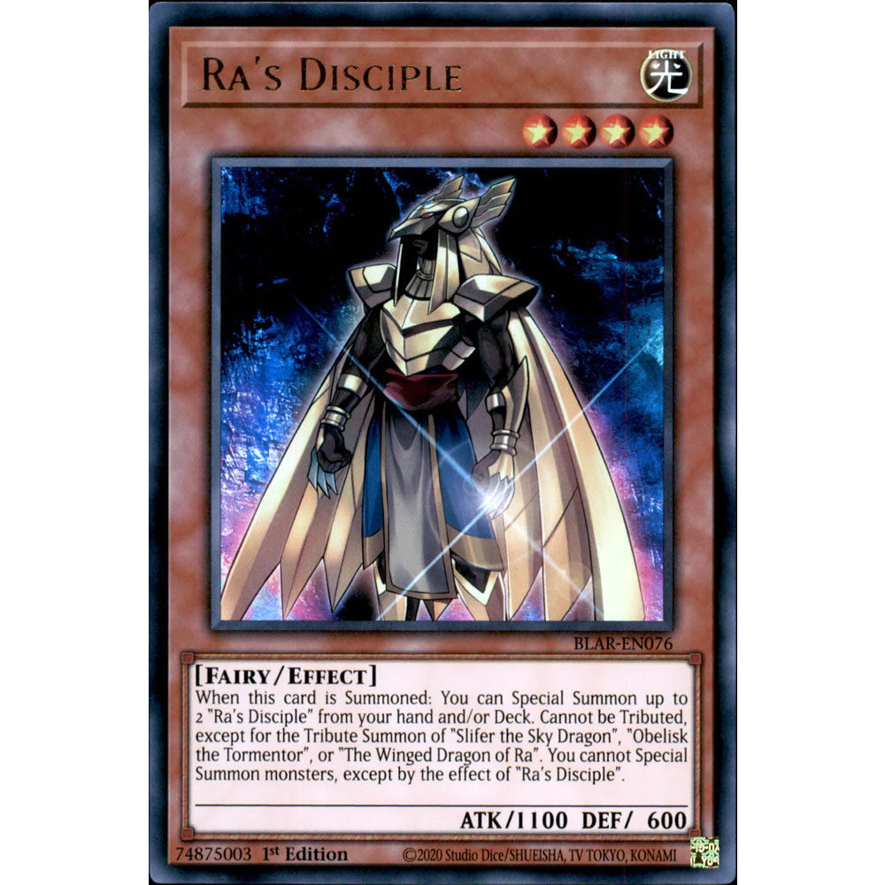 Ra's Disciple BLAR-EN076 Yu-Gi-Oh! Card from the Battles of Legend: Armageddon Set