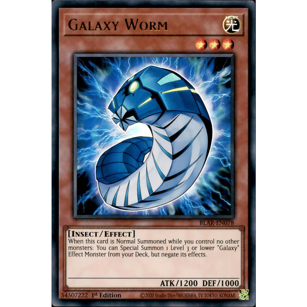 Galaxy Worm BLAR-EN078 Yu-Gi-Oh! Card from the Battles of Legend: Armageddon Set