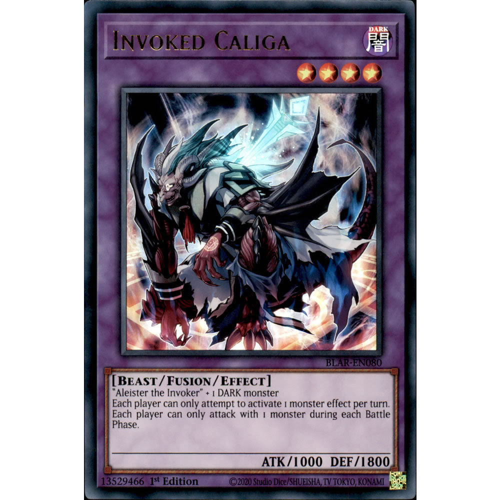 Invoked Caliga BLAR-EN080 Yu-Gi-Oh! Card from the Battles of Legend: Armageddon Set