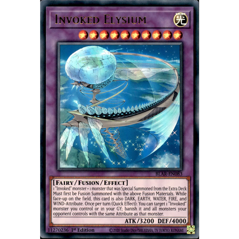 Invoked Elysium BLAR-EN083 Yu-Gi-Oh! Card from the Battles of Legend: Armageddon Set