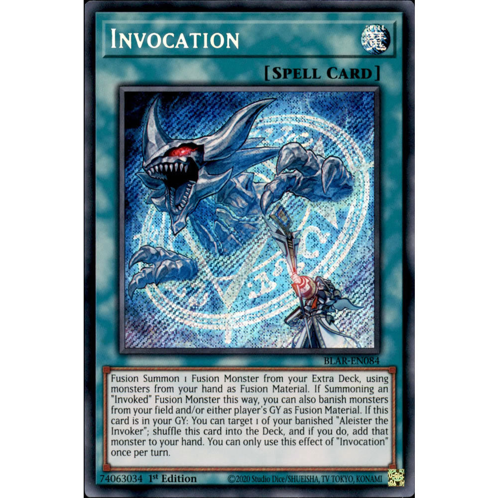 Invocation BLAR-EN084 Yu-Gi-Oh! Card from the Battles of Legend: Armageddon Set