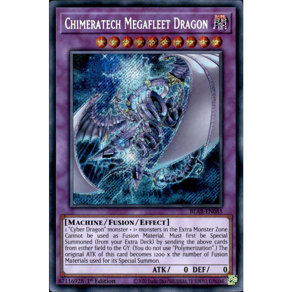 Chimeratech Megafleet Dragon BLAR-EN085 Yu-Gi-Oh! Card from the Battles of Legend: Armageddon Set