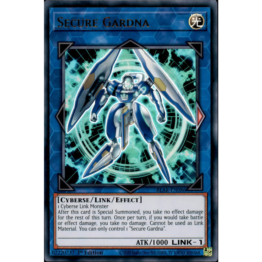 Secure Gardna BLAR-EN086 Yu-Gi-Oh! Card from the Battles of Legend: Armageddon Set