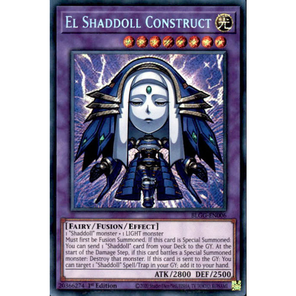 El Shaddoll Construct BLGG-EN006 Yu-Gi-Oh! Card from the Battles of Legend: Glorious Gallery Set