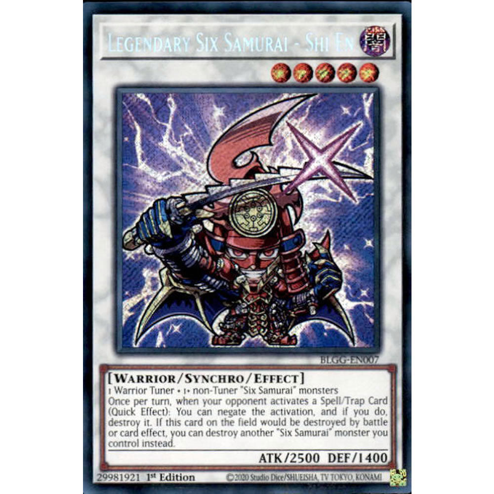 Legendary Six Samurai - Shi En BLGG-EN007 Yu-Gi-Oh! Card from the Battles of Legend: Glorious Gallery Set