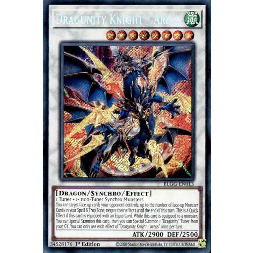 Dragunity Knight - Areus BLGG-EN013 Yu-Gi-Oh! Card from the Battles of Legend: Glorious Gallery Set