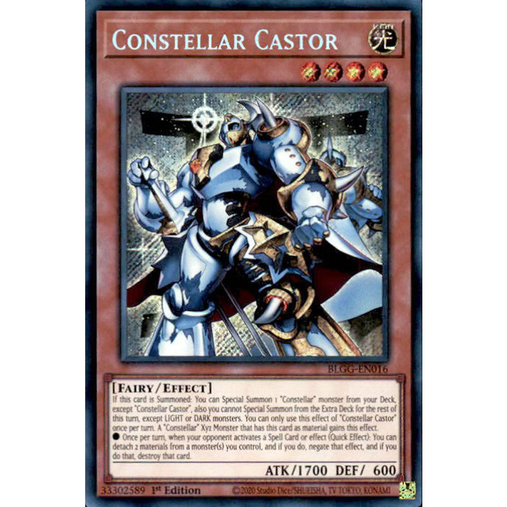 Constellar Castor BLGG-EN016 Yu-Gi-Oh! Card from the Battles of Legend: Glorious Gallery Set