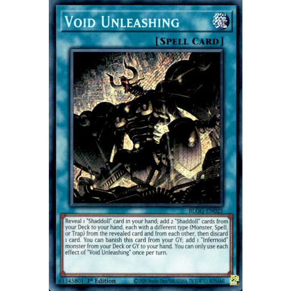 Void Unleashing BLGG-EN025 Yu-Gi-Oh! Card from the Battles of Legend: Glorious Gallery Set
