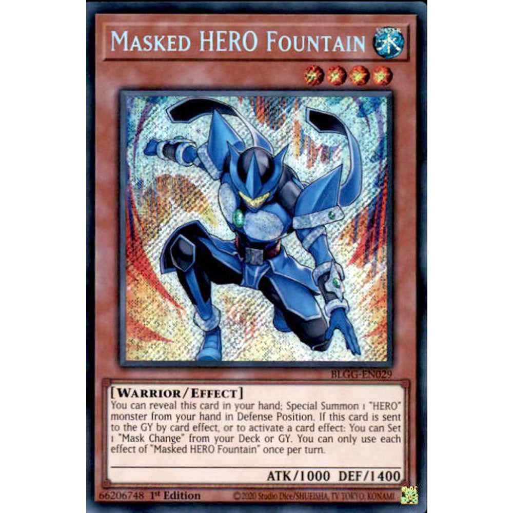 Masked HERO Fountain BLGG-EN029 Yu-Gi-Oh! Card from the Battles of Legend: Glorious Gallery Set