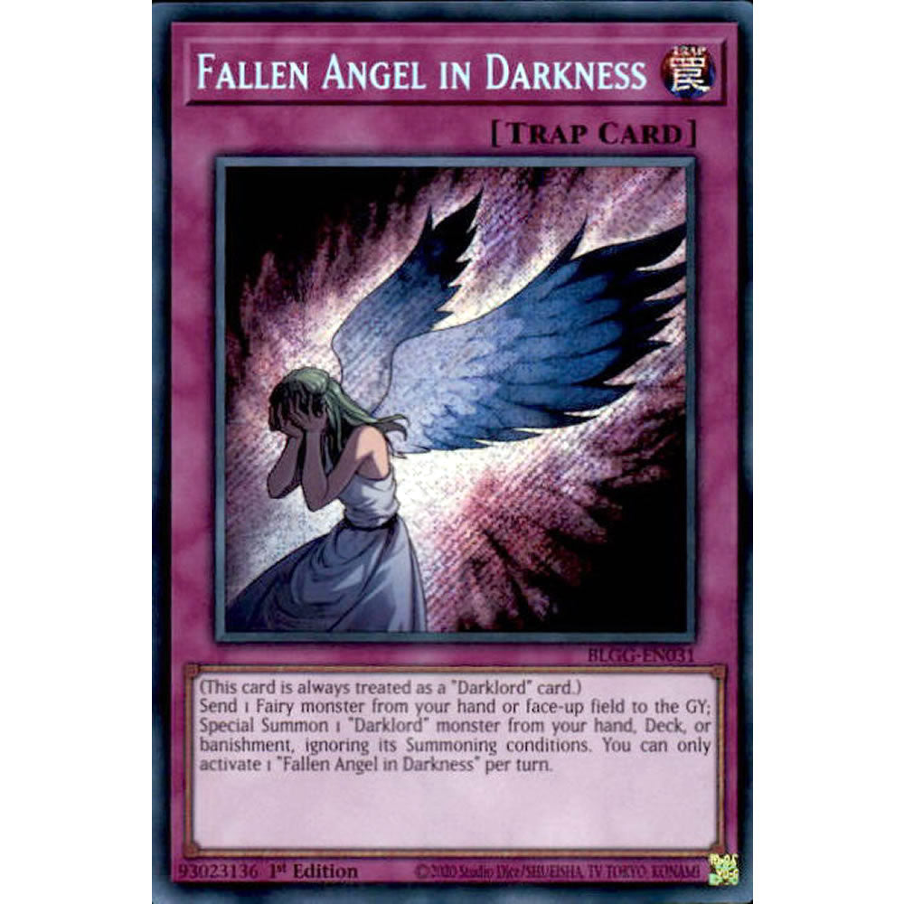 Fallen Angel in Darkness BLGG-EN031 Yu-Gi-Oh! Card from the Battles of Legend: Glorious Gallery Set