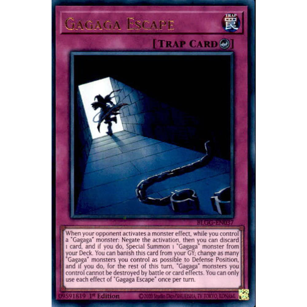 Gagaga Escape BLGG-EN037 Yu-Gi-Oh! Card from the Battles of Legend: Glorious Gallery Set