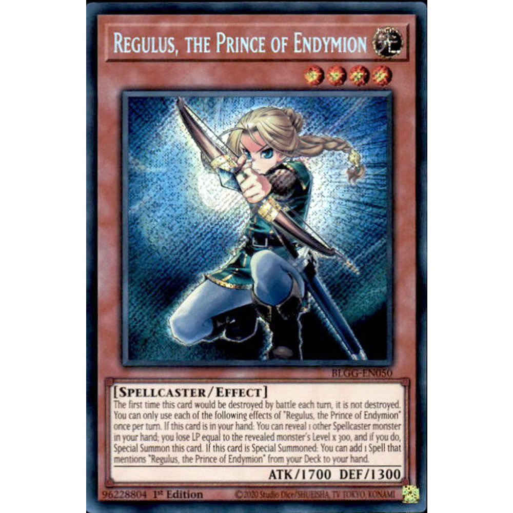 Regulus, the Prince of Endymion BLGG-EN050 Yu-Gi-Oh! Card from the Battles of Legend: Glorious Gallery Set