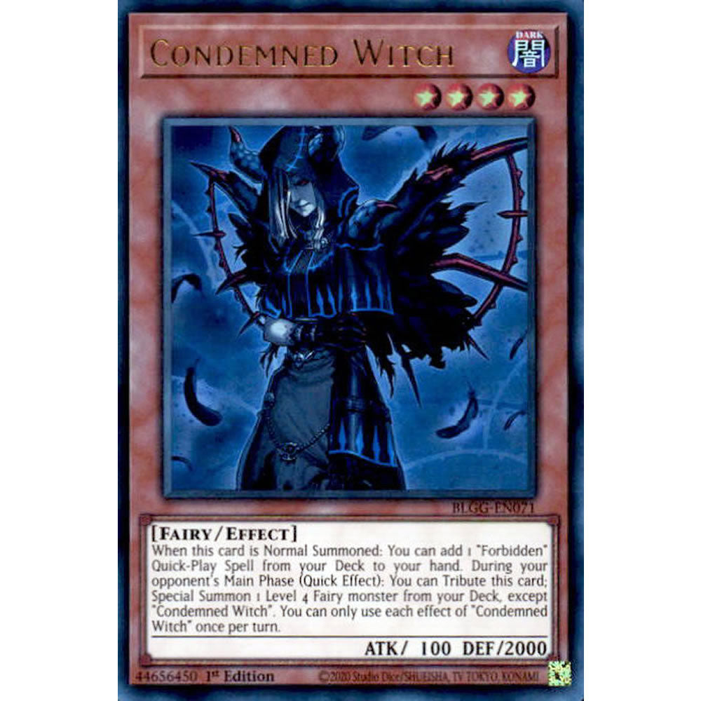 Condemned Witch BLGG-EN071 Yu-Gi-Oh! Card from the Battles of Legend: Glorious Gallery Set