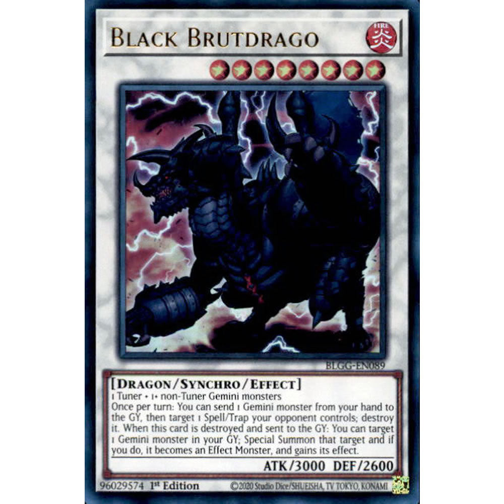 Black Brutdrago BLGG-EN089 Yu-Gi-Oh! Card from the Battles of Legend: Glorious Gallery Set