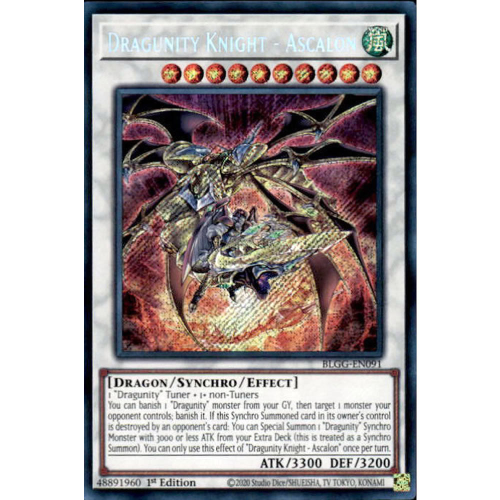 Dragunity Knight - Ascalon BLGG-EN091 Yu-Gi-Oh! Card from the Battles of Legend: Glorious Gallery Set