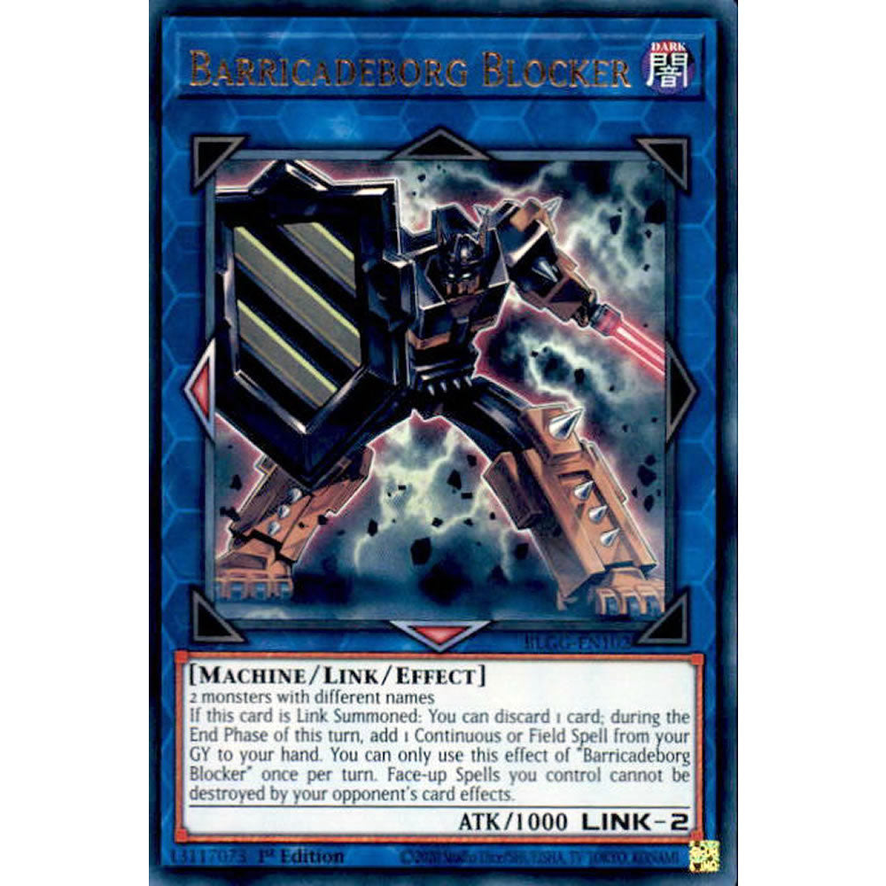 Barricadeborg Blocker BLGG-EN102 Yu-Gi-Oh! Card from the Battles of Legend: Glorious Gallery Set