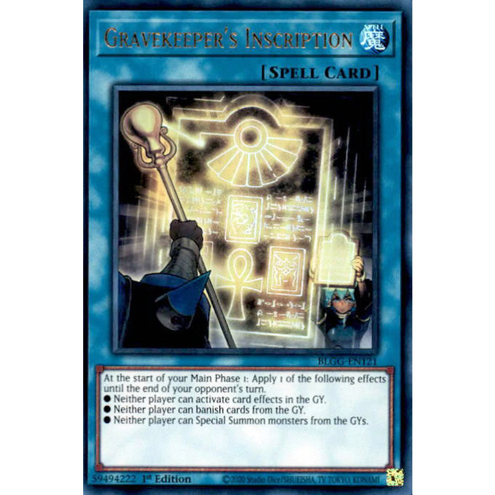 Gravekeeper's Inscription BLGG-EN121 Yu-Gi-Oh! Card from the Battles of Legend: Glorious Gallery Set