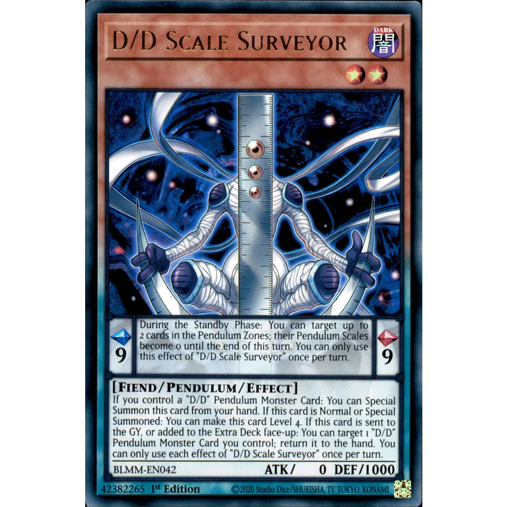 D/D Scale Surveyor BLMM-EN042 Yu-Gi-Oh! Card from the Battles of Legend: Monster Mayhem Set