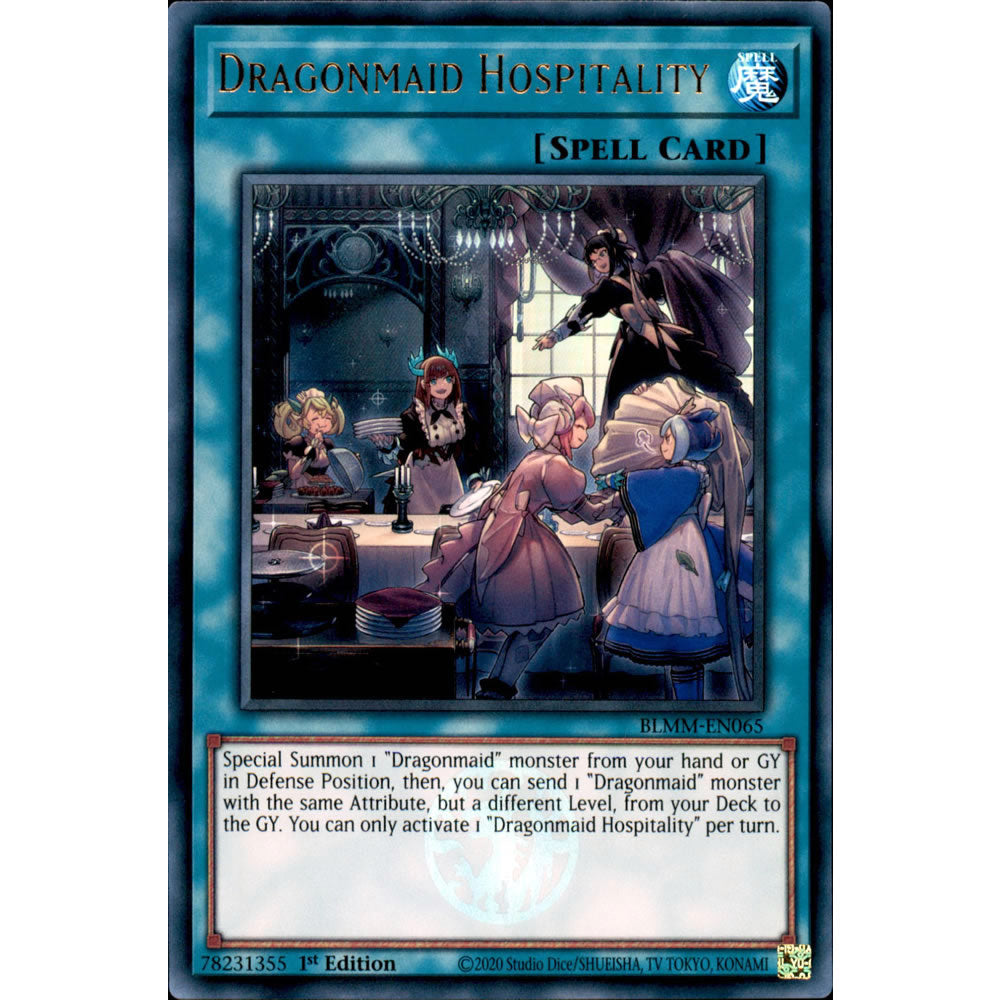 Dragonmaid Hospitality BLMM-EN065 Yu-Gi-Oh! Card from the Battles of Legend: Monster Mayhem Set