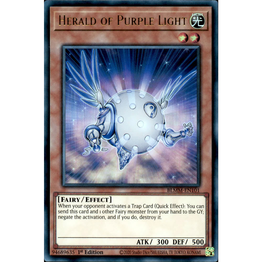 Herald of Purple Light BLMM-EN101 Yu-Gi-Oh! Card from the Battles of Legend: Monster Mayhem Set