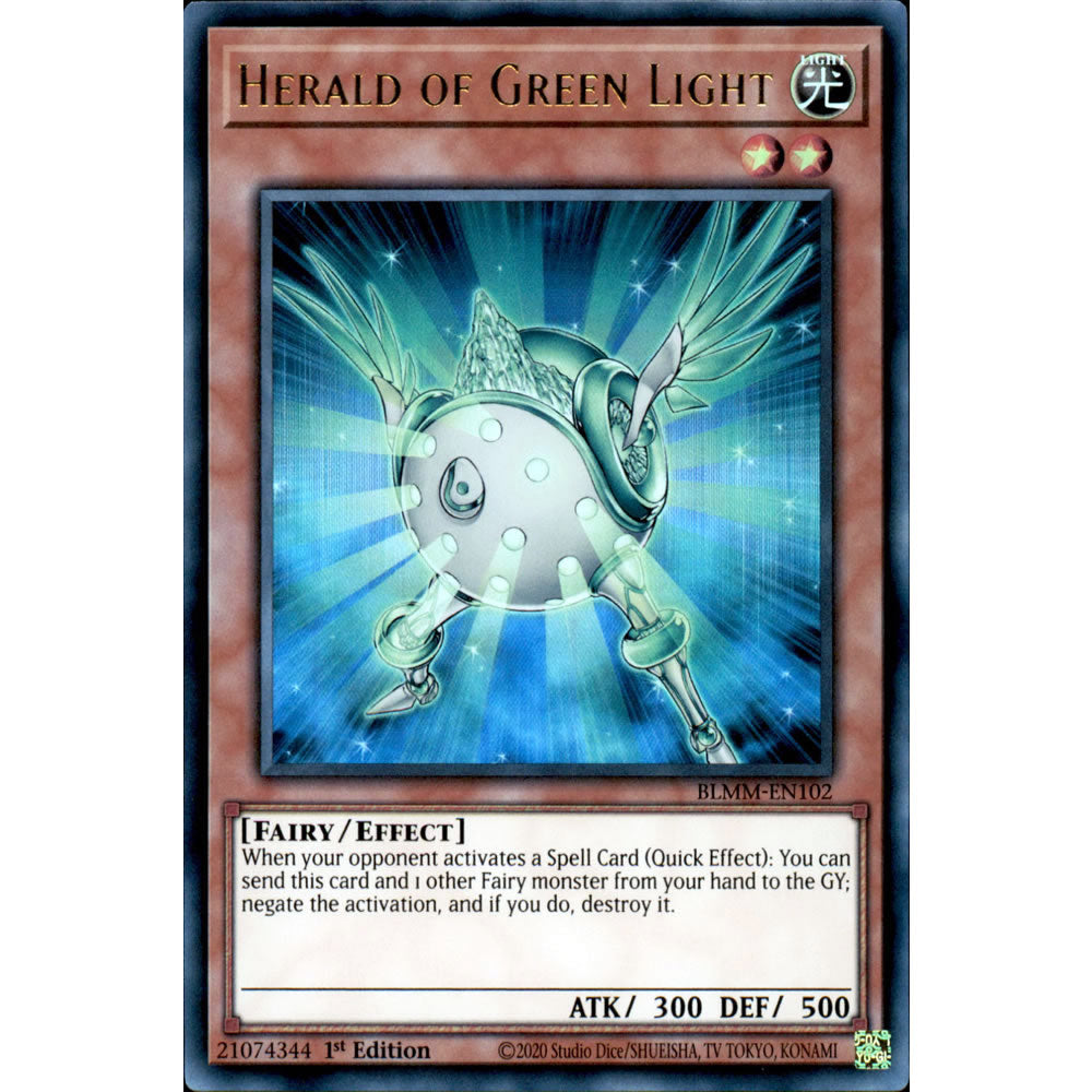 Herald of Green Light BLMM-EN102 Yu-Gi-Oh! Card from the Battles of Legend: Monster Mayhem Set