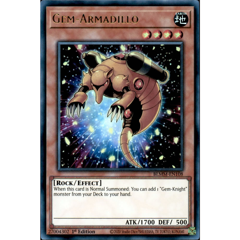 Gem-Armadillo BLMM-EN108 Yu-Gi-Oh! Card from the Battles of Legend: Monster Mayhem Set
