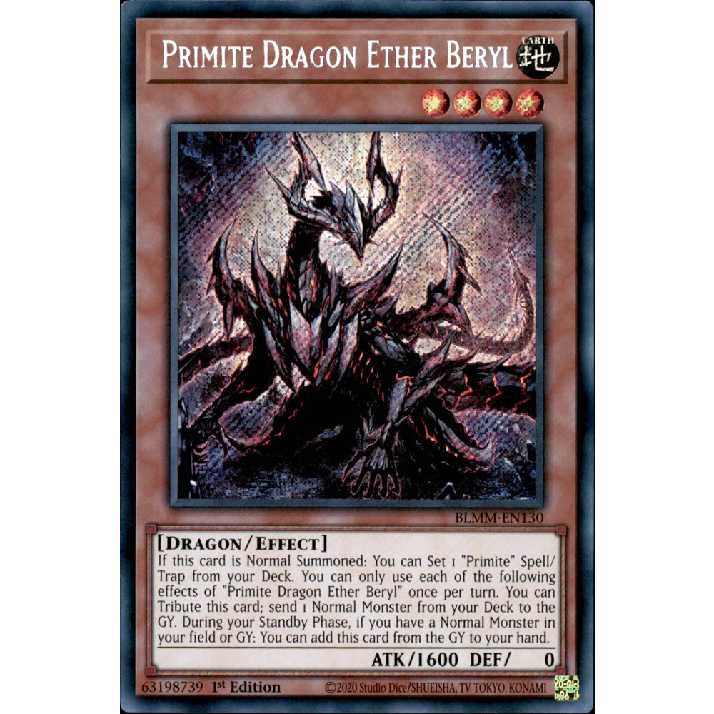 Primite Dragon Ether Beryl BLMM-EN130 Yu-Gi-Oh! Card from the Battles of Legend: Monster Mayhem Set