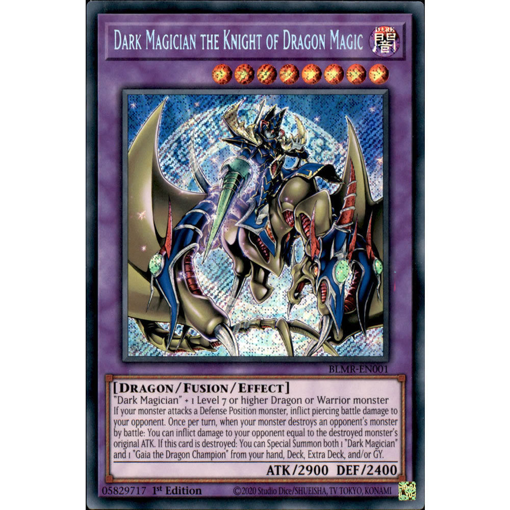 Dark Magician the Knight of Dragon Magic BLMR-EN001 Yu-Gi-Oh! Card from the Battles of Legend: Monstrous Revenge Set