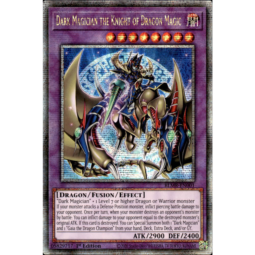 Dark Magician the Knight of Dragon Magic BLMR-EN001 Yu-Gi-Oh! Card from the Battles of Legend: Monstrous Revenge Set