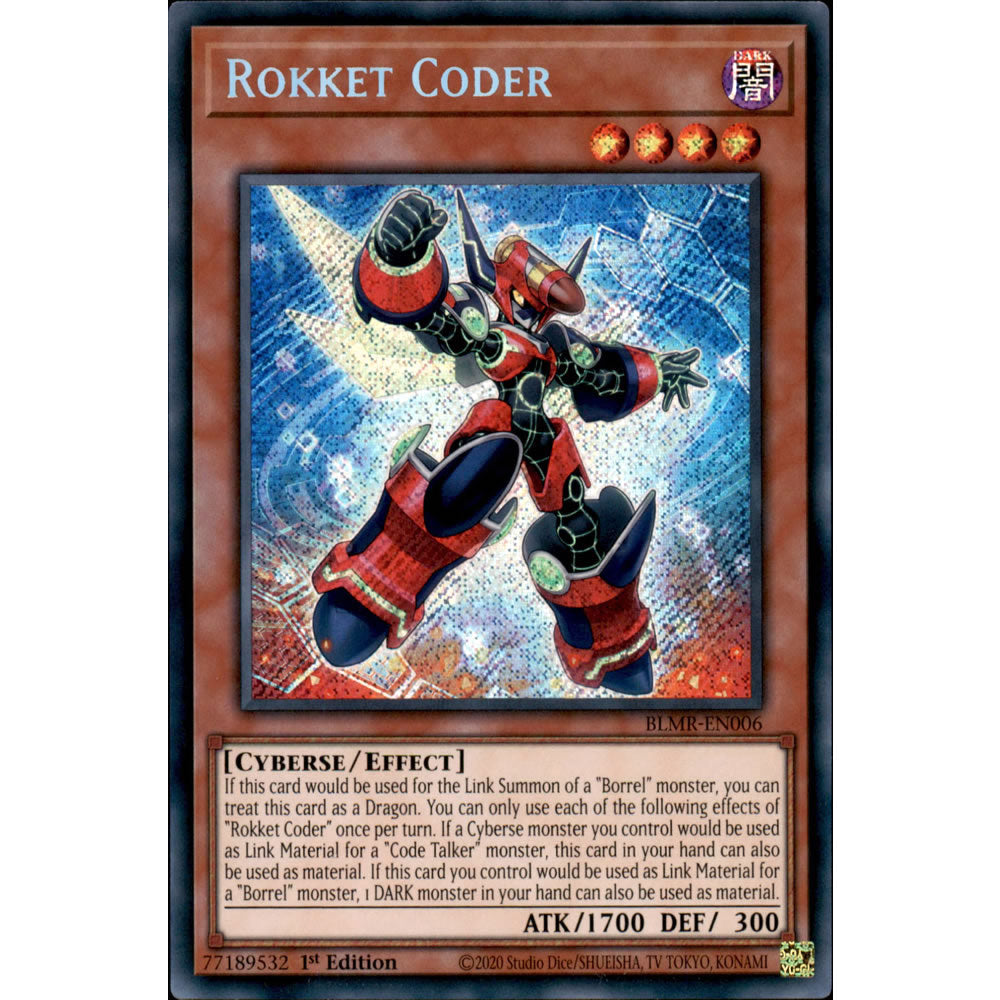 Rokket Coder BLMR-EN006 Yu-Gi-Oh! Card from the Battles of Legend: Monstrous Revenge Set