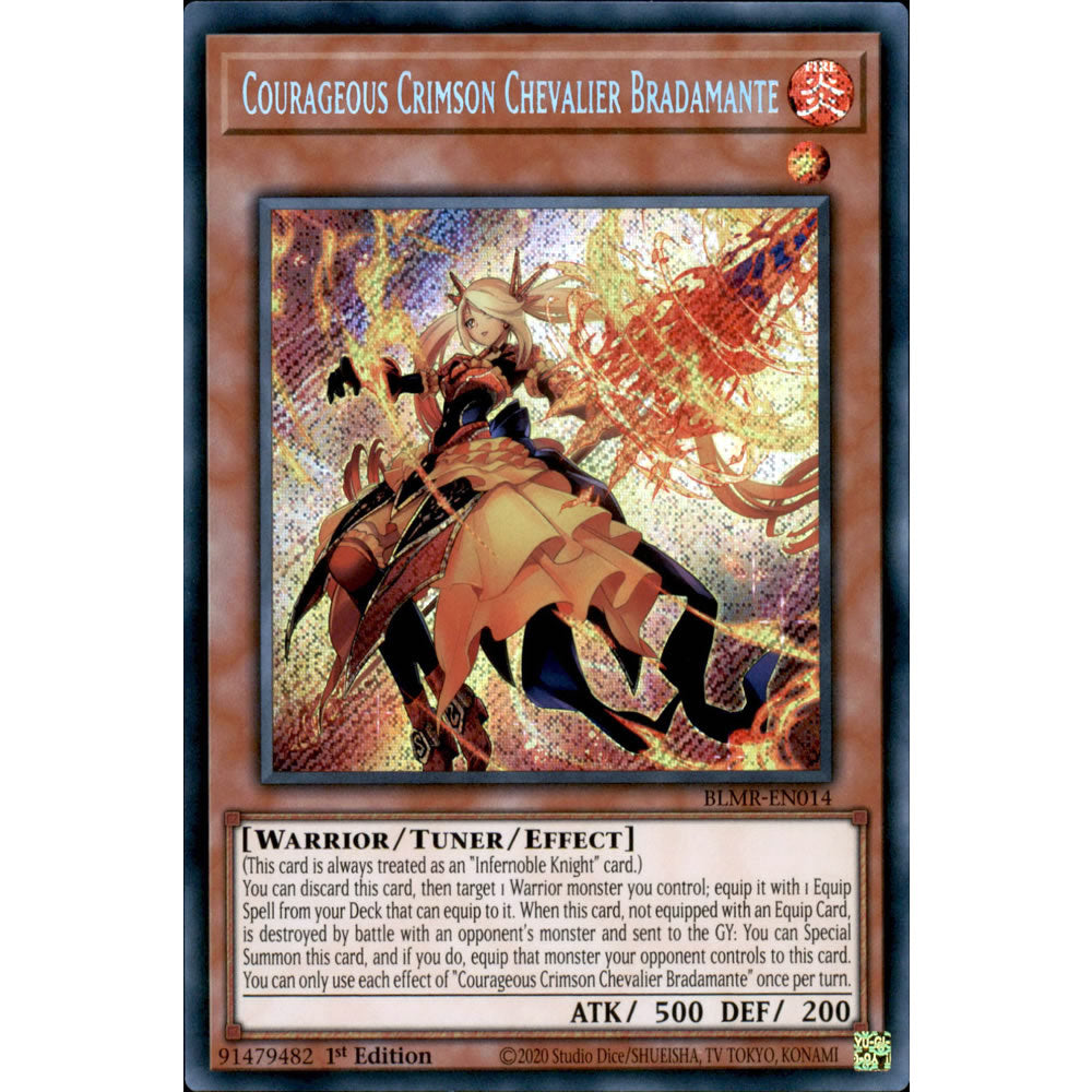 Courageous Crimson Chevalier Bradamante BLMR-EN014 Yu-Gi-Oh! Card from the Battles of Legend: Monstrous Revenge Set