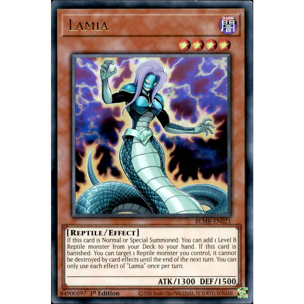 Lamia BLMR-EN021 Yu-Gi-Oh! Card from the Battles of Legend: Monstrous Revenge Set