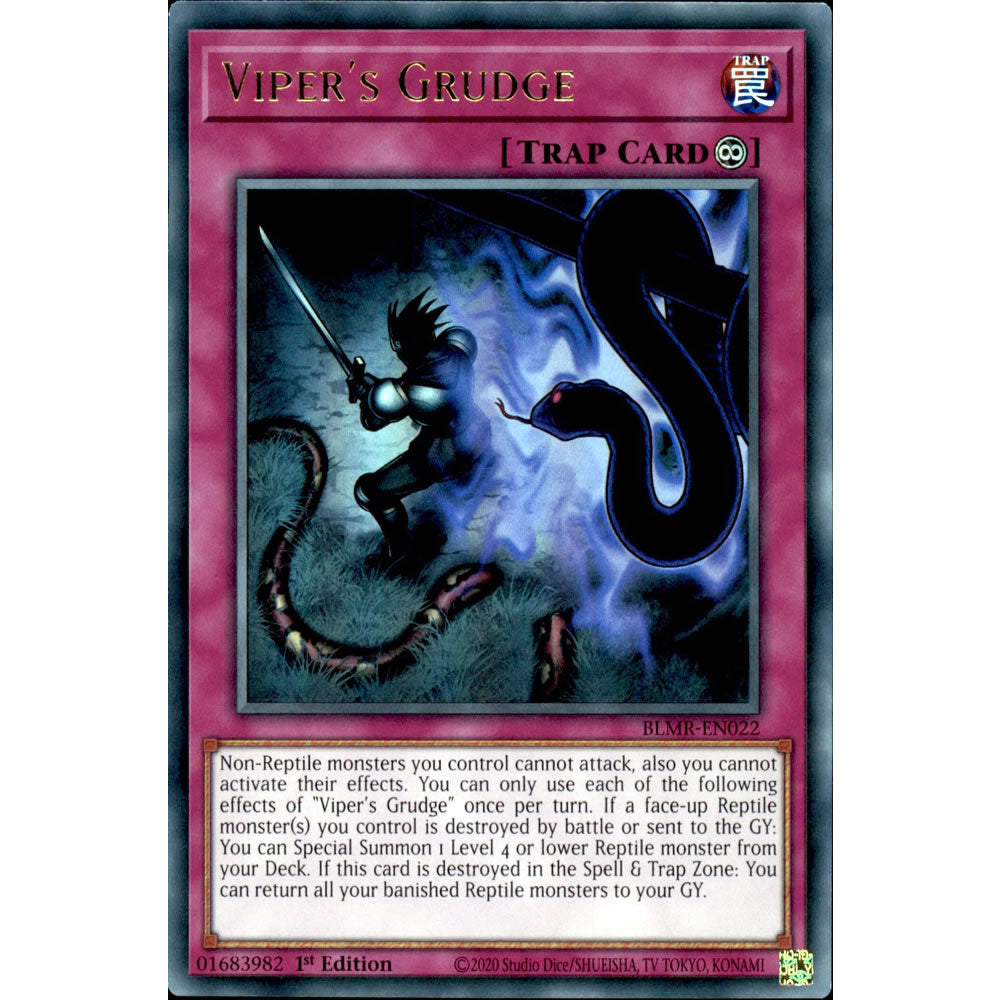 Viper's Grudge BLMR-EN022 Yu-Gi-Oh! Card from the Battles of Legend: Monstrous Revenge Set