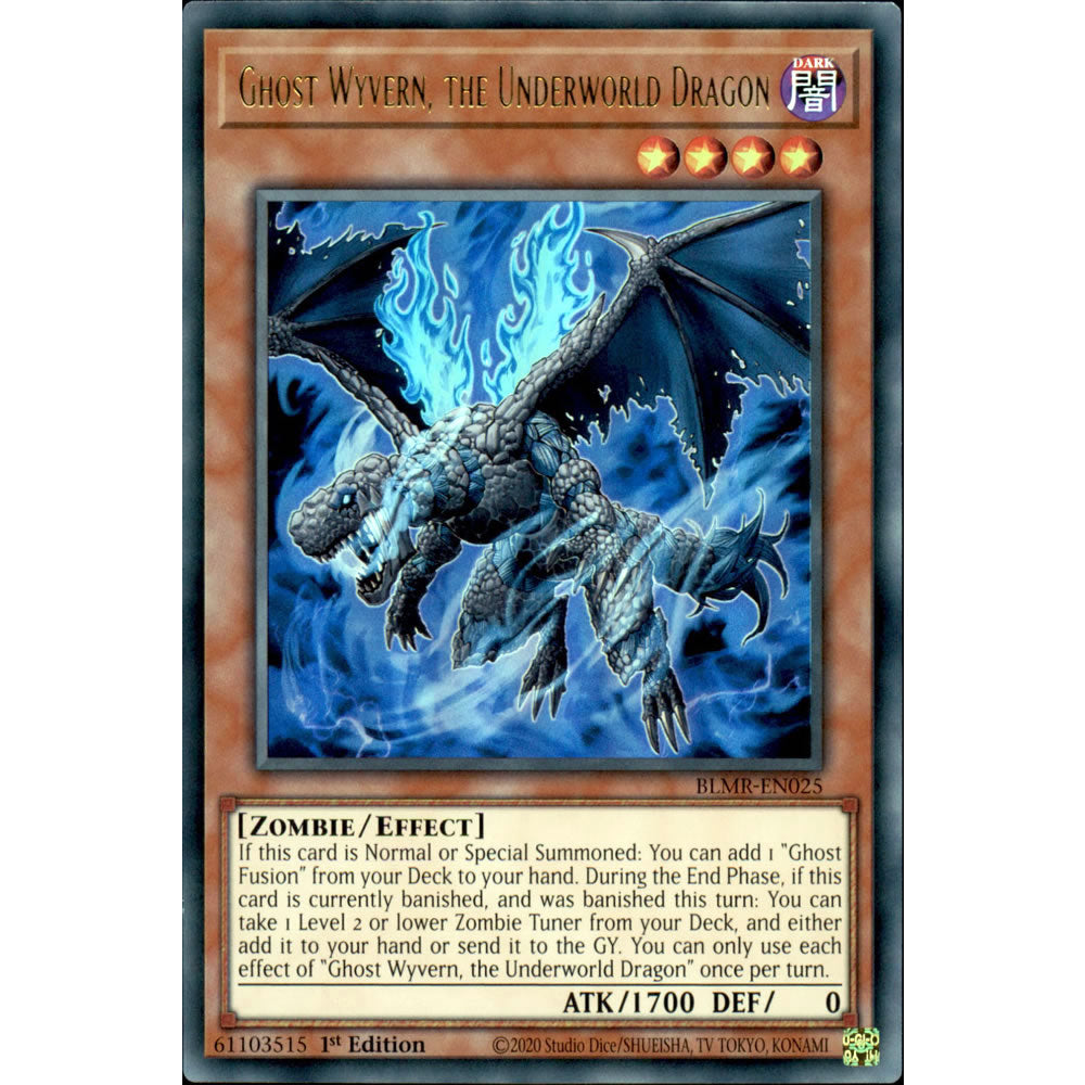 Ghost Wyvern, the Underworld Dragon BLMR-EN025 Yu-Gi-Oh! Card from the Battles of Legend: Monstrous Revenge Set