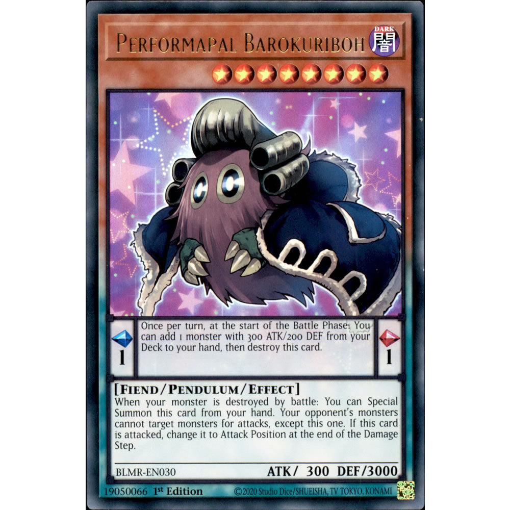 Performapal Barokuriboh BLMR-EN030 Yu-Gi-Oh! Card from the Battles of Legend: Monstrous Revenge Set