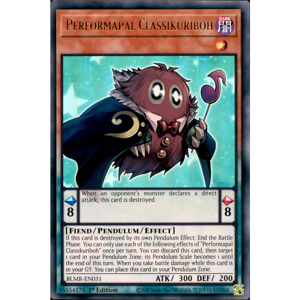 Performapal Classikuriboh BLMR-EN031 Yu-Gi-Oh! Card from the Battles of Legend: Monstrous Revenge Set