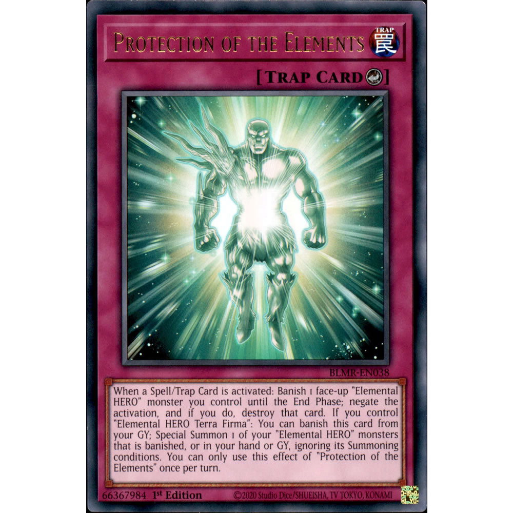 Protection of the Elements BLMR-EN038 Yu-Gi-Oh! Card from the Battles of Legend: Monstrous Revenge Set