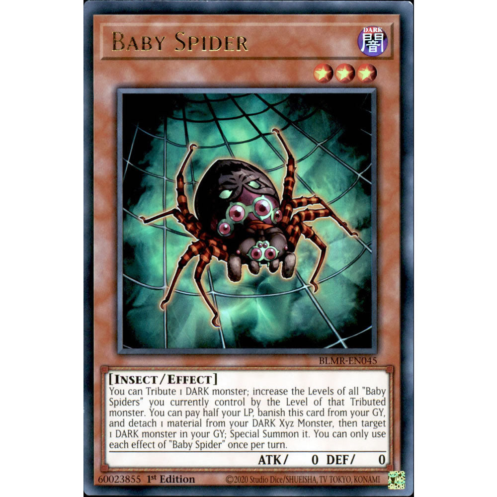 Baby Spider BLMR-EN045 Yu-Gi-Oh! Card from the Battles of Legend: Monstrous Revenge Set