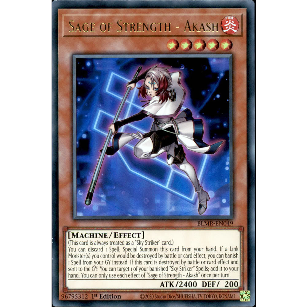 Sage of Strength - Akash BLMR-EN049 Yu-Gi-Oh! Card from the Battles of Legend: Monstrous Revenge Set