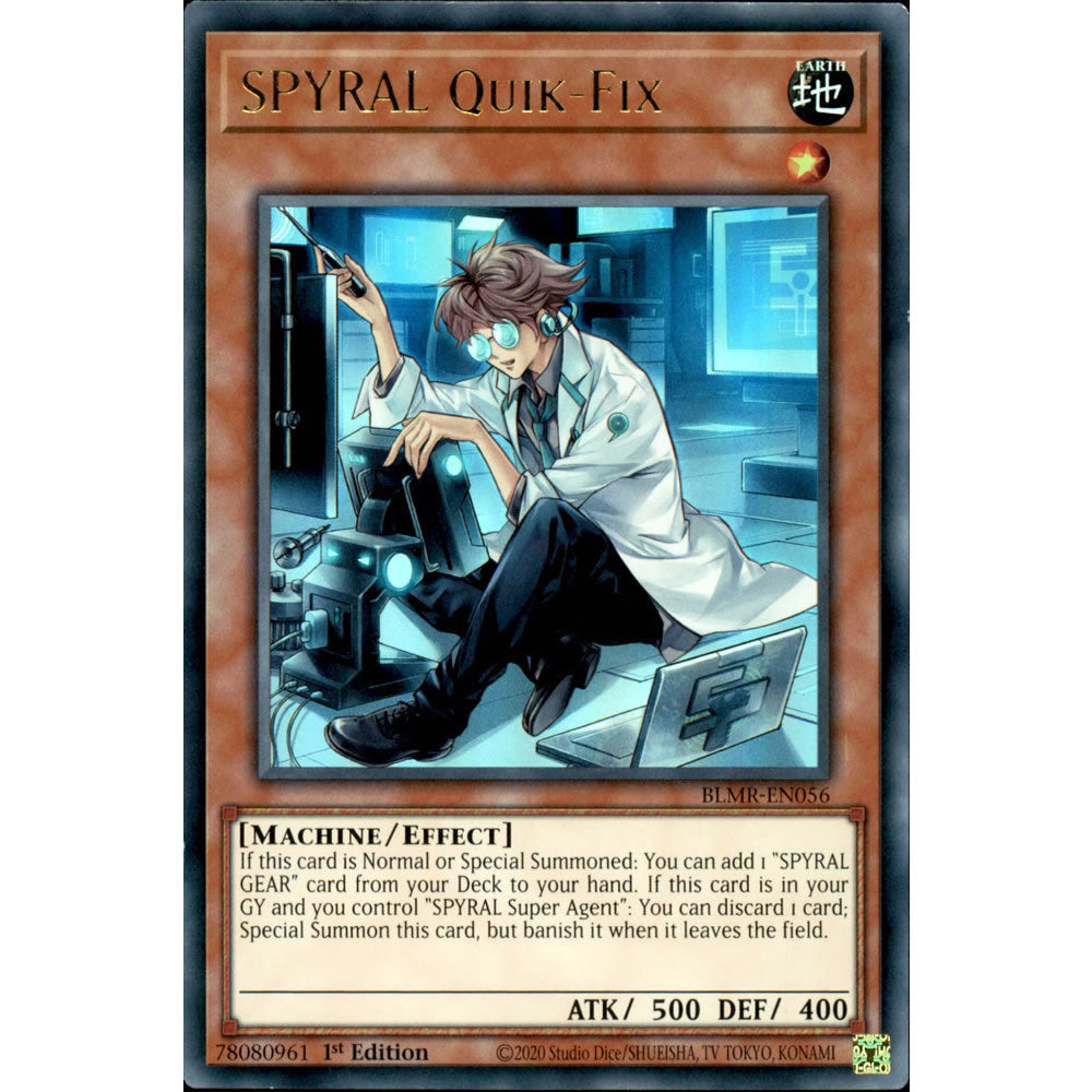 SPYRAL Quik-Fix BLMR-EN056 Yu-Gi-Oh! Card from the Battles of Legend: Monstrous Revenge Set